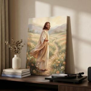 Come Follow Me Jesus  Wall Art, Walk With Jesus Christian Decor, Picture of Christ, Prayer Room Art Digital Download