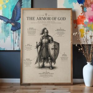 Armor of God Poster, Christian Wall Art, Ephesians 6 11 Scripture Print, Bible Verse Decor ( Download) Unframed Poster